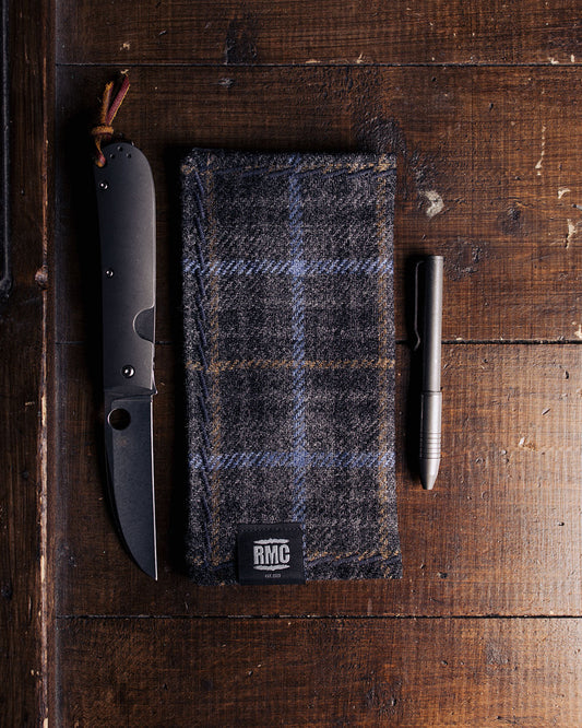 EDC Hank | Blau / Grau kariert | Tweed | 100% Shetland Wolle