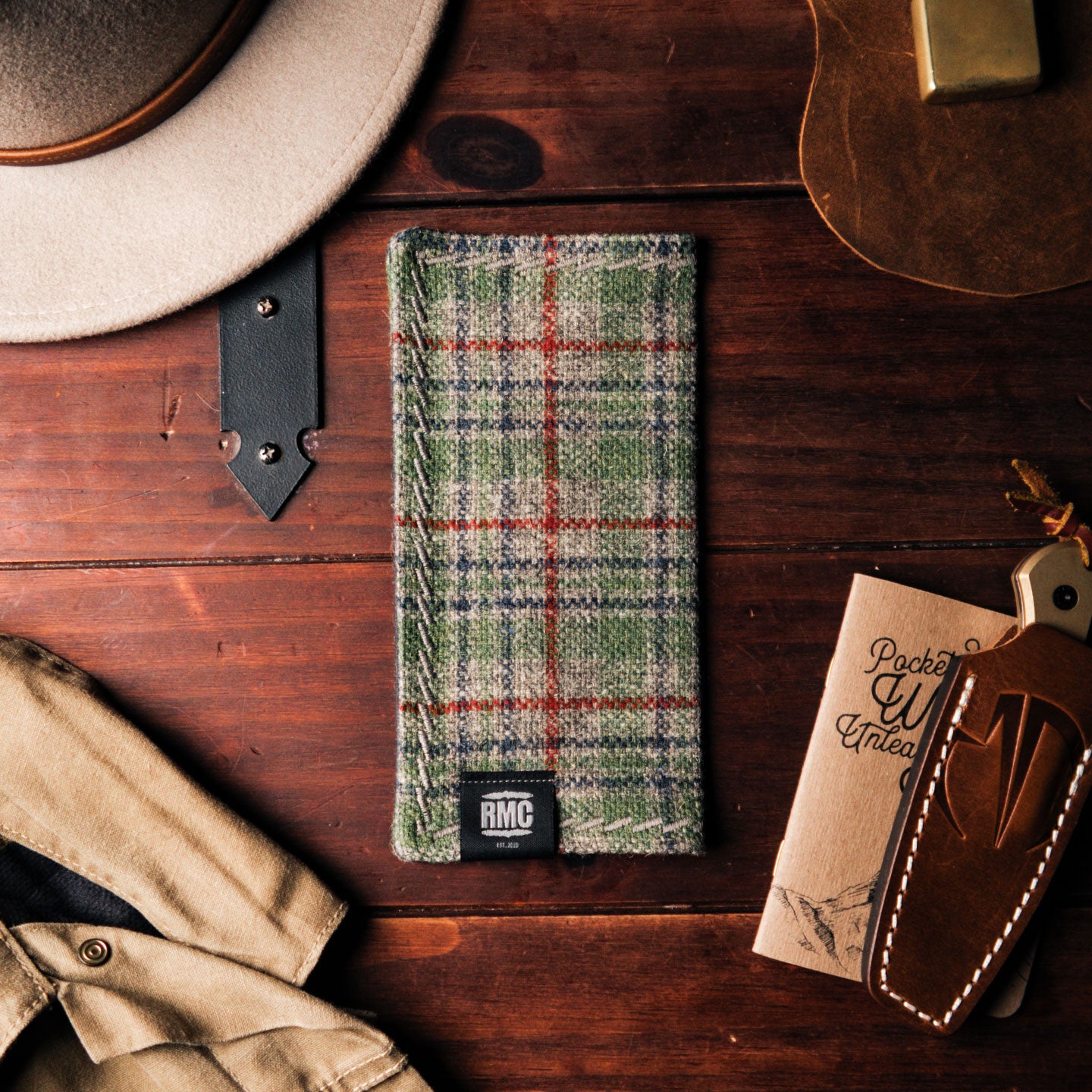EDC Hank | Grün / Rot / Blau kariert | Tweed | 100% Shetland Wolle
