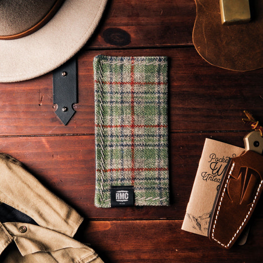 EDC Hank | Grün / Rot / Blau kariert | Tweed | 100% Shetland Wolle