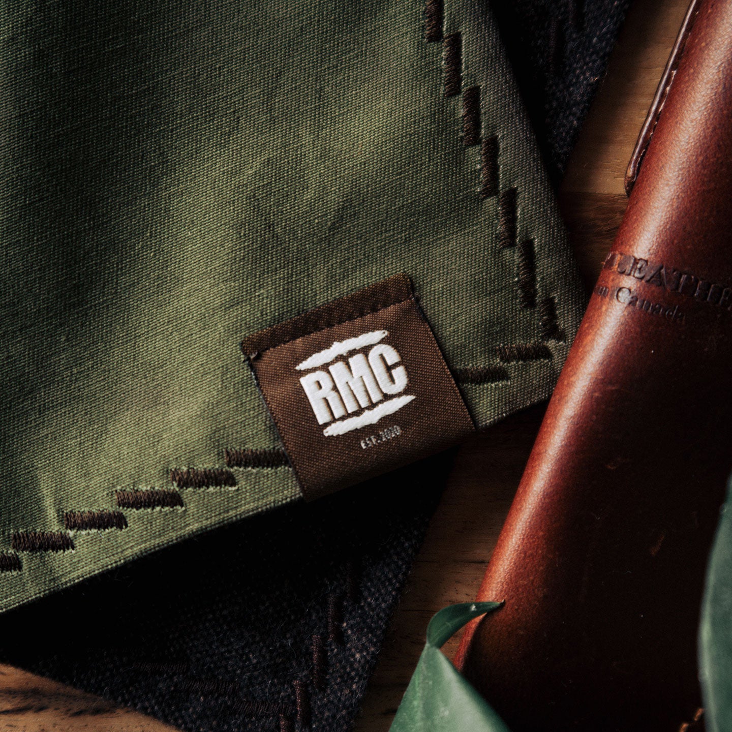 handkerchief | brown / beige mottled virgin wool / cotton mix