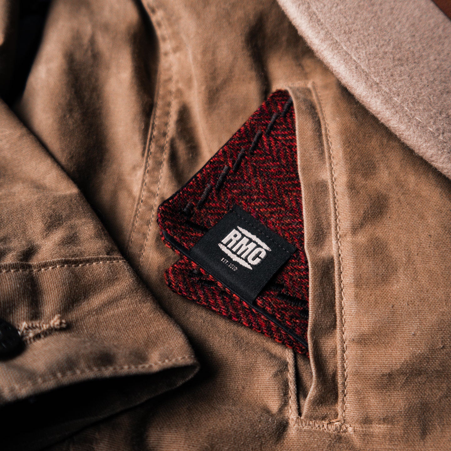 EDC Hank | Rot Fischgrät | Tweed | 100% Shetland Wolle