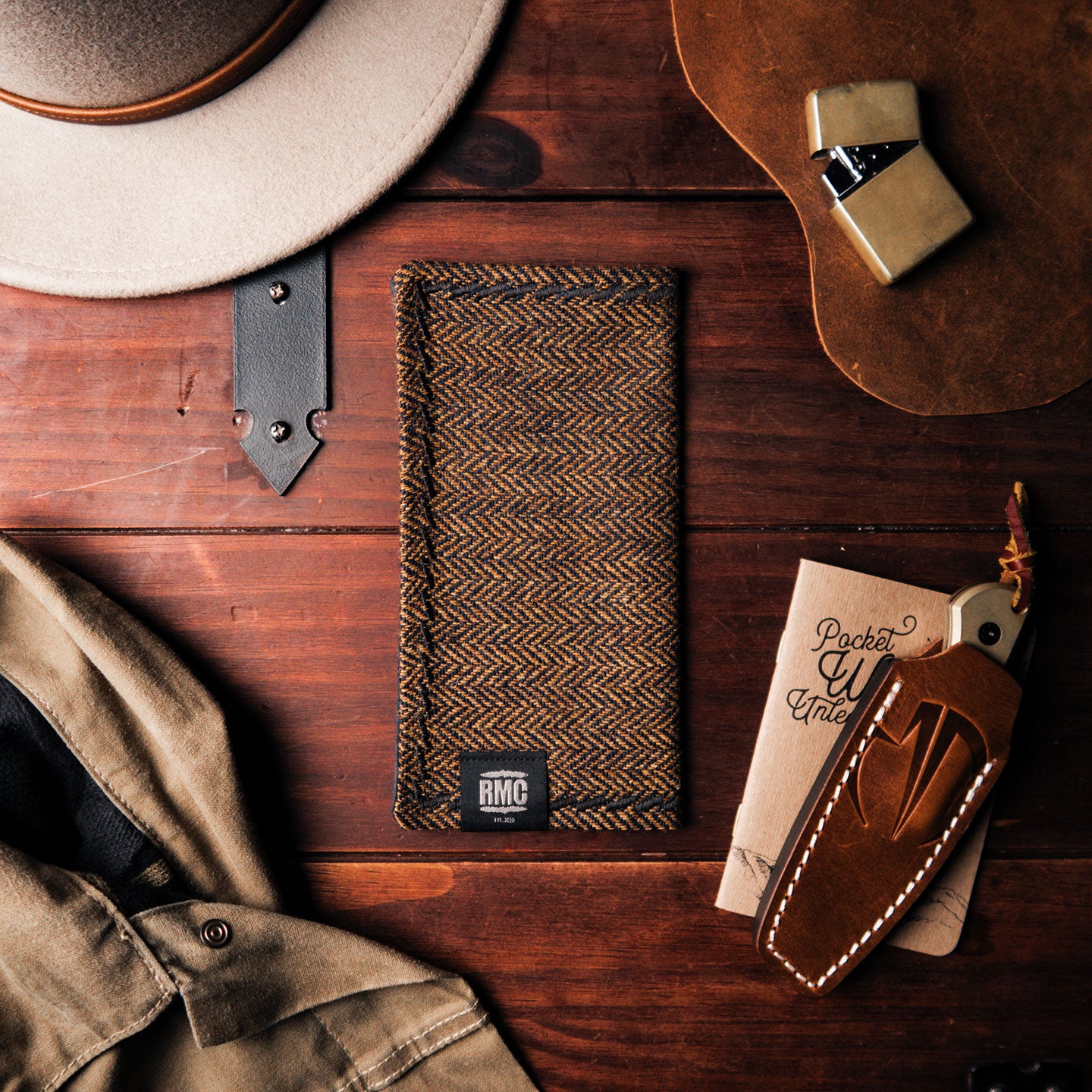 EDC Hank | Gelb Fischgrät | Tweed | 100% Shetland Wolle
