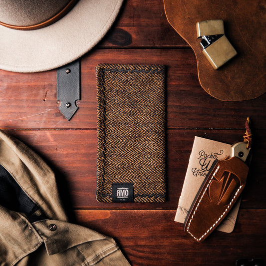 EDC Hank | Gelb Fischgrät | Tweed | 100% Shetland Wolle