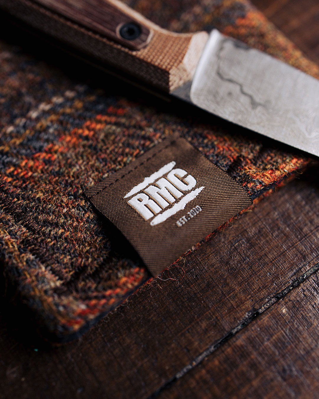 EDC Hank | Orange / Braun kariert | Tweed | 100% Shetland Wolle