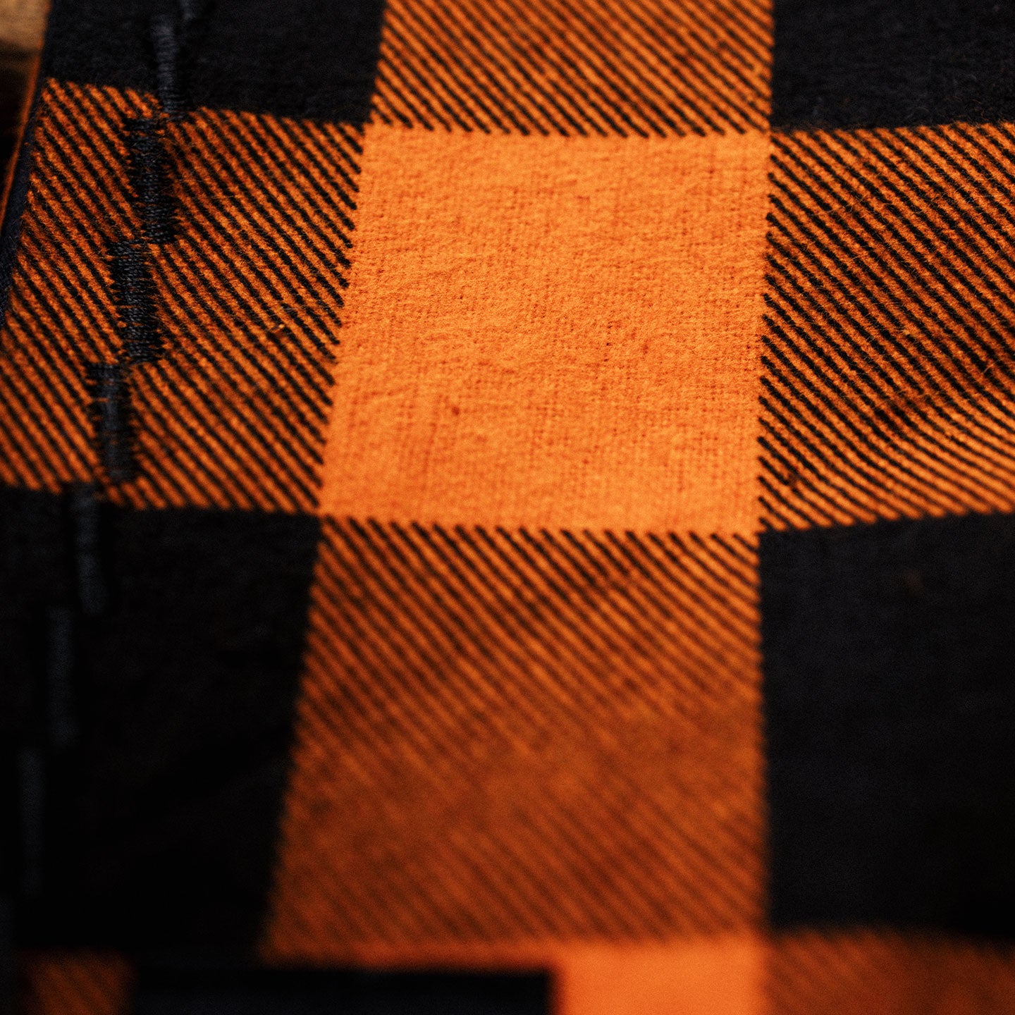 EDC Hank | Orange / Schwarz Holzfäller kariert | Flanell | 100% Baumwolle