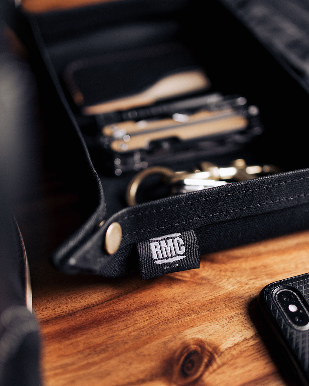 Valet Tray | Schwarz | 16oz gewachster Canvas