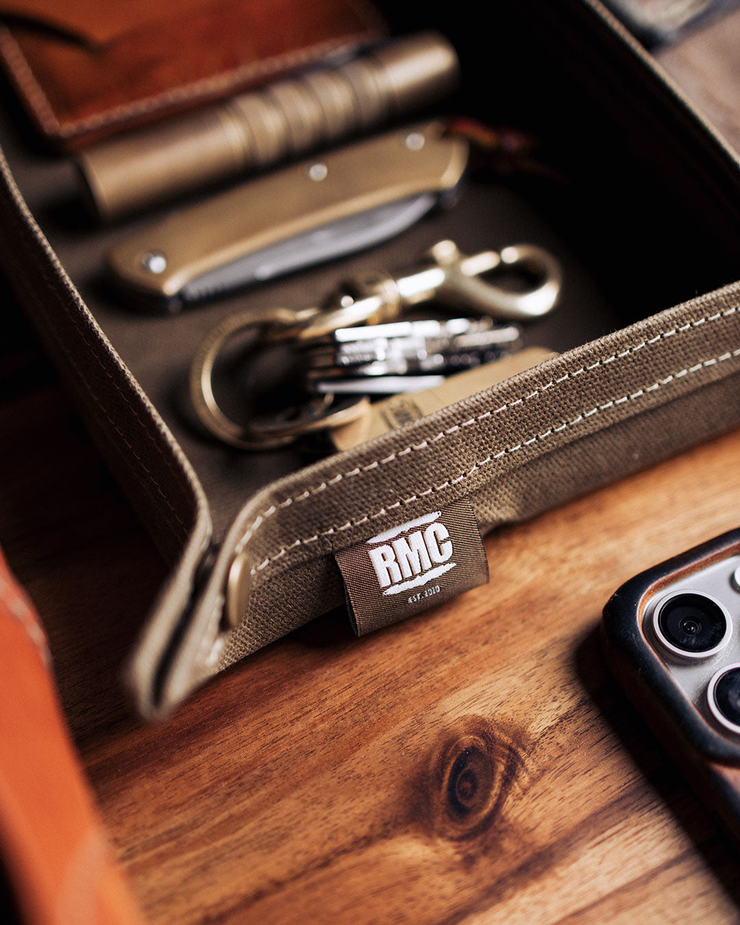 Valet Tray | OD Grün | 16oz gewachster Canvas