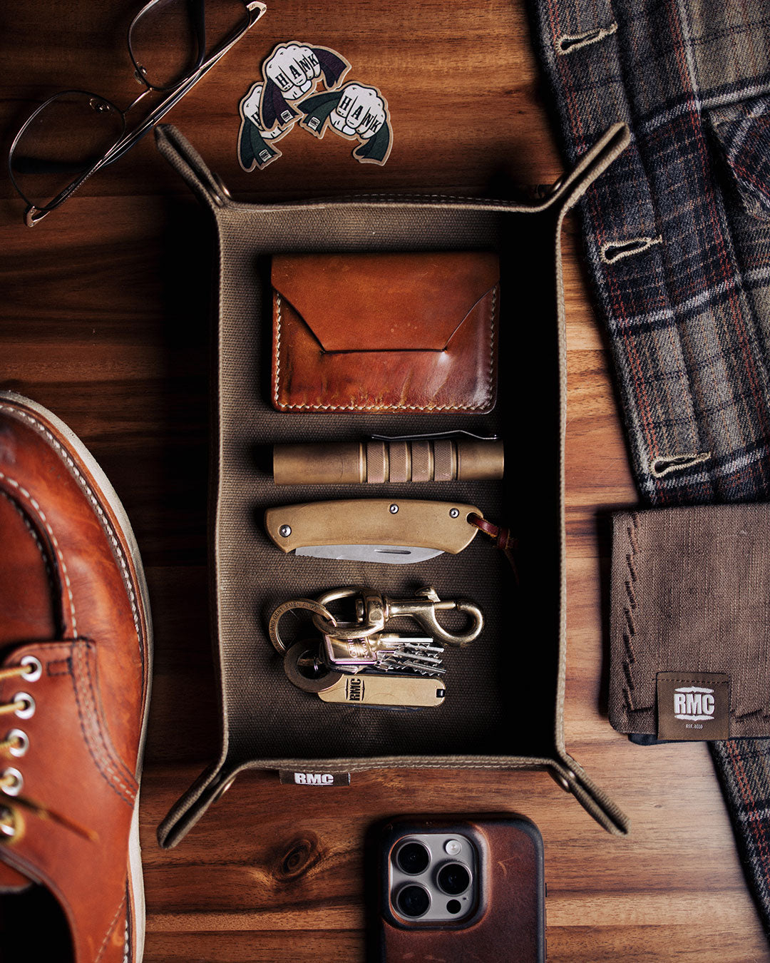 Valet Tray | OD Grün | 16oz gewachster Canvas