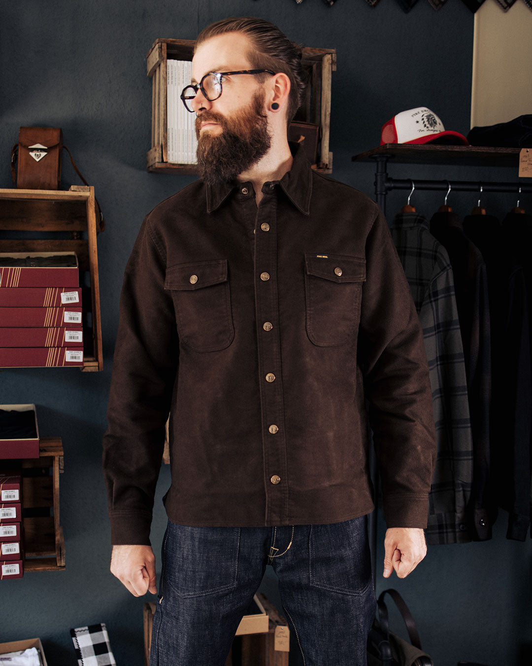 1943 CPO Shirt Moleskin | soil brown