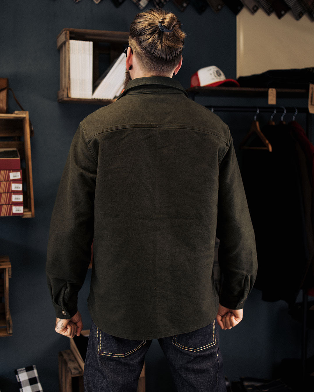 1943 CPO Shirt Moleskin | moss