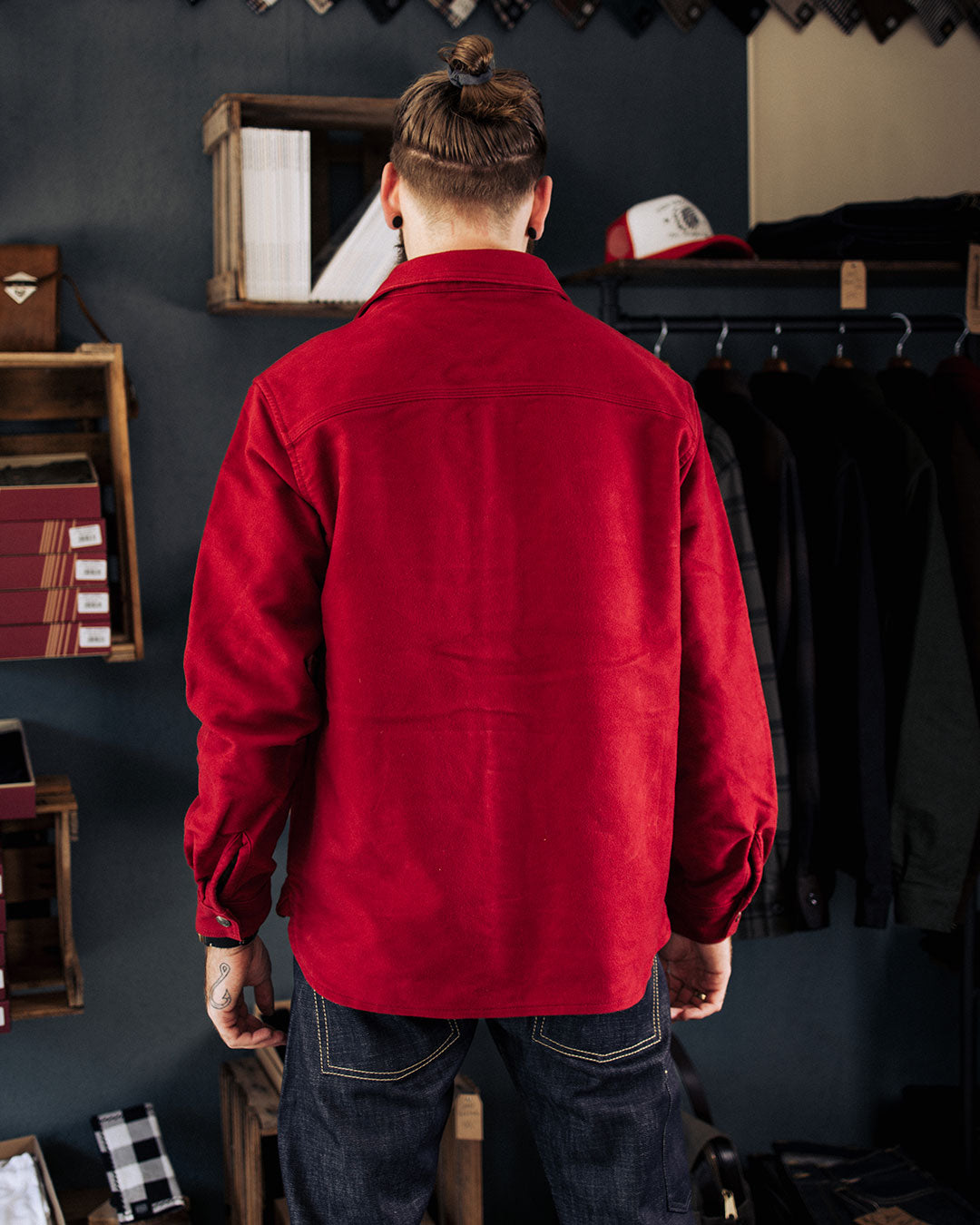 1943 CPO Shirt Moleskin | dark red