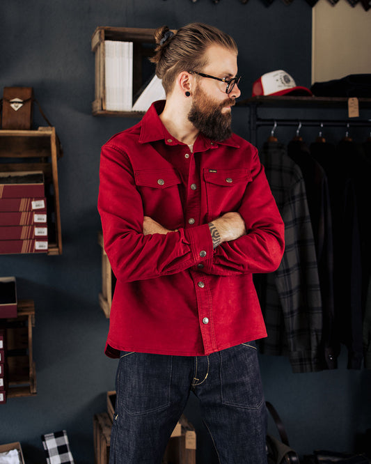 1943 CPO Shirt Moleskin | dark red