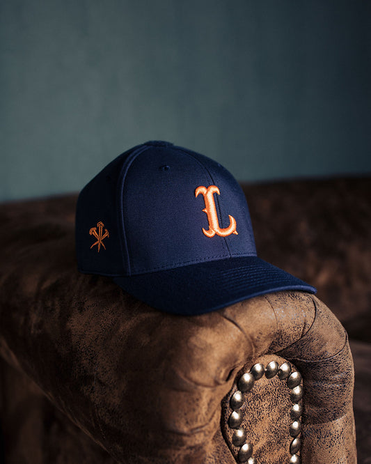 Flexfit 110 Snapback Liberty | Navyblue / Signal orange