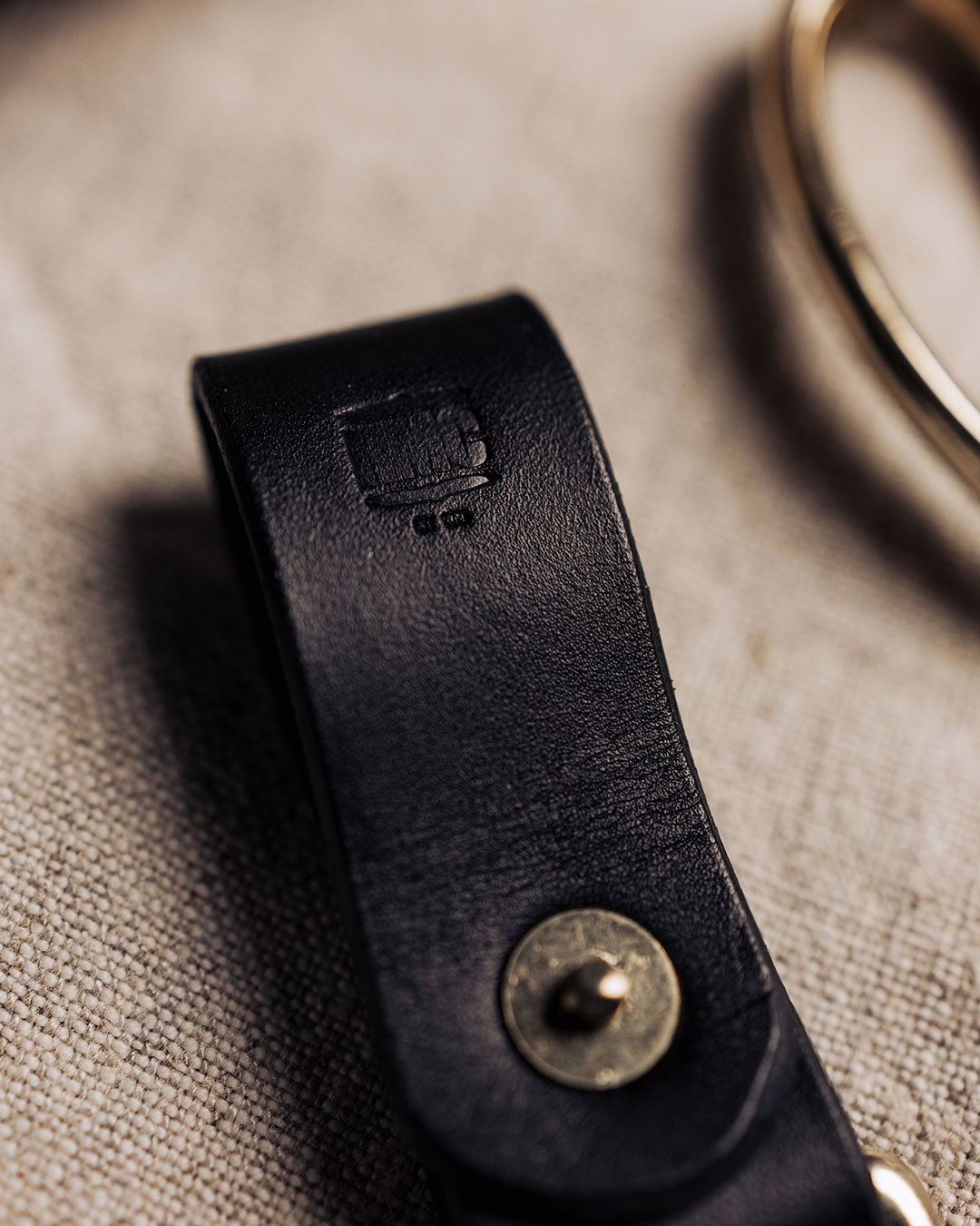 Belt Key Hanger | Black | Leather / Brass