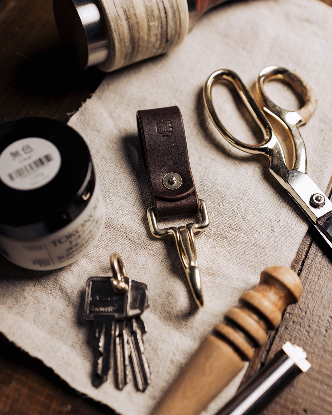 Belt Key Hanger | Brown | Leather / Brass