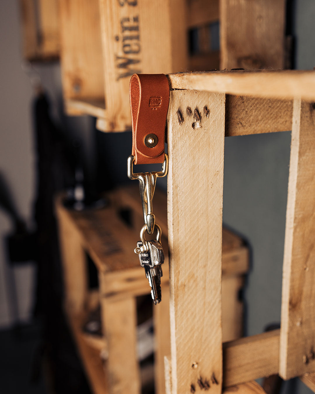 Belt Key Hanger | Cognac | Leather / Brass