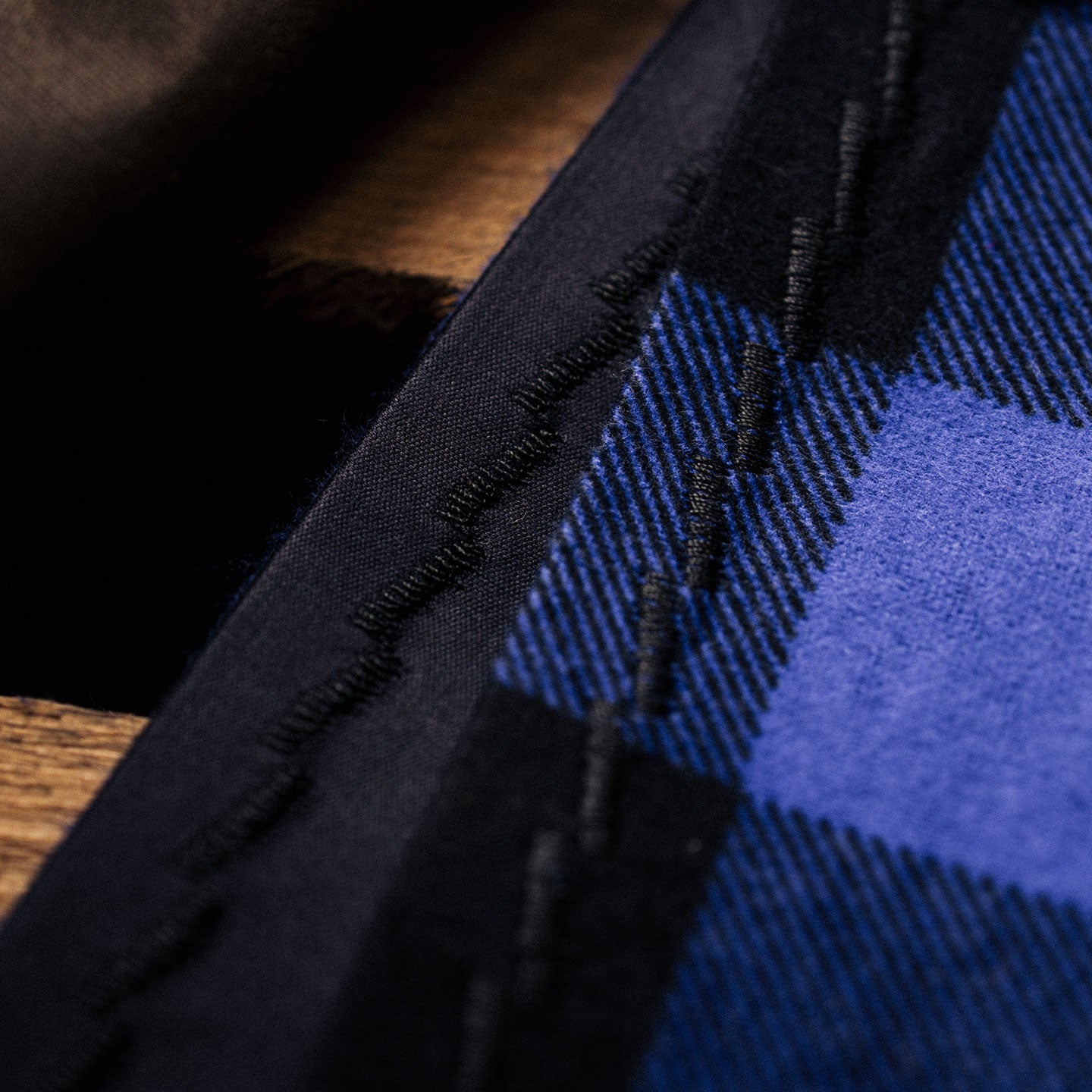 handkerchief | blue / black lumberjack check | flannel