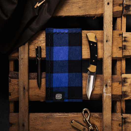 handkerchief | blue / black lumberjack check | flannel