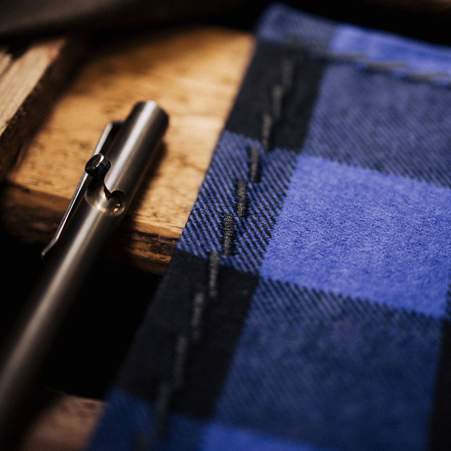 handkerchief | blue / black lumberjack check | flannel