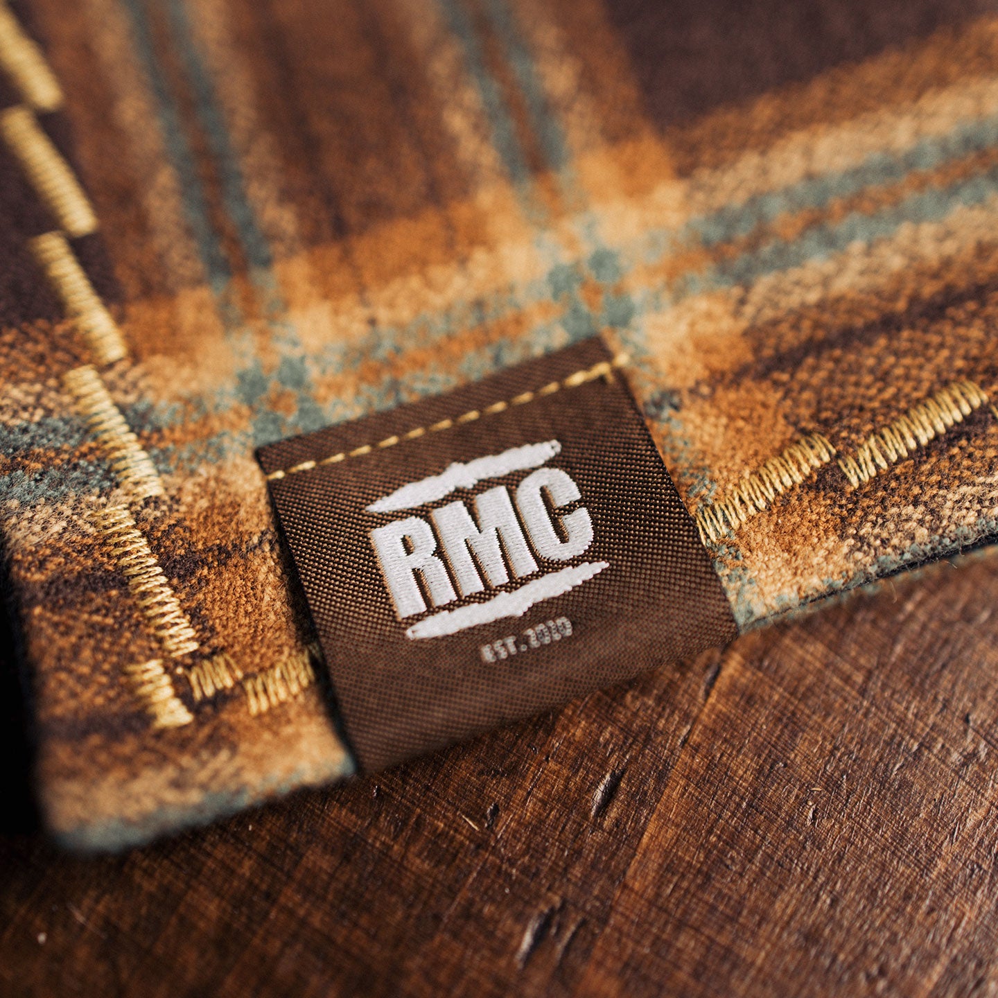 handkerchief | brown / beige / petrol check | french flannel