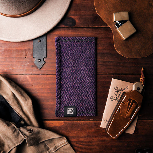 handkerchief | purple herringbone | shetland tweed