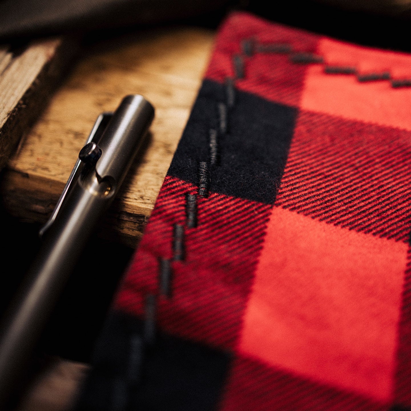 handkerchief | red / black lumberjack check | flannel