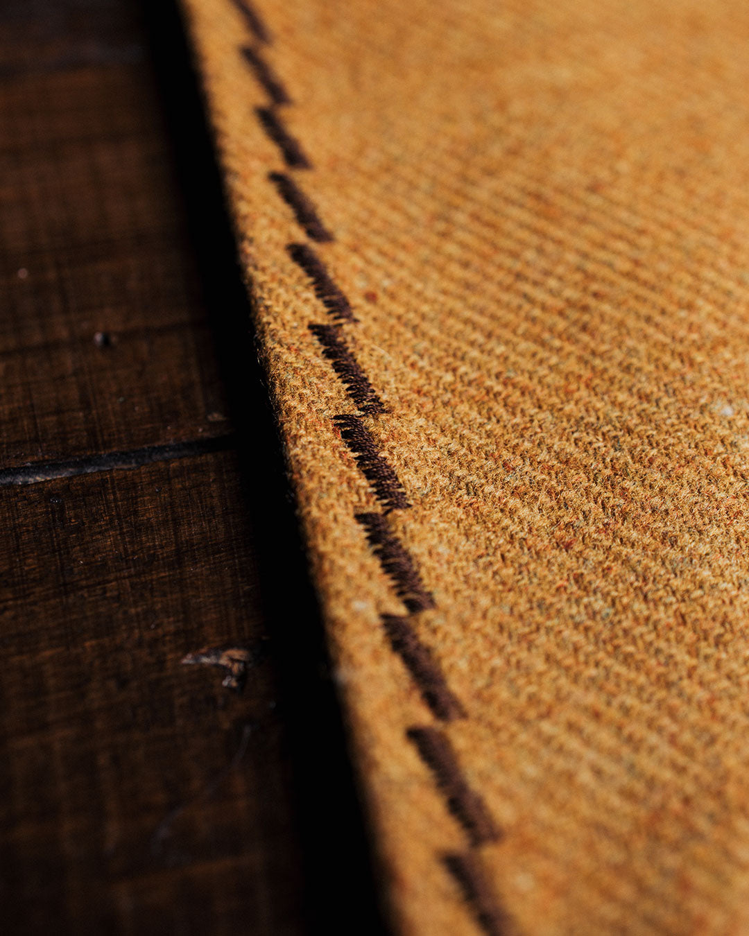 handkerchief | mottled mustard yellow | merino wool