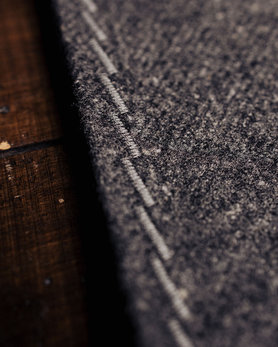 handkerchief | mottled charcoal gray | merino wool