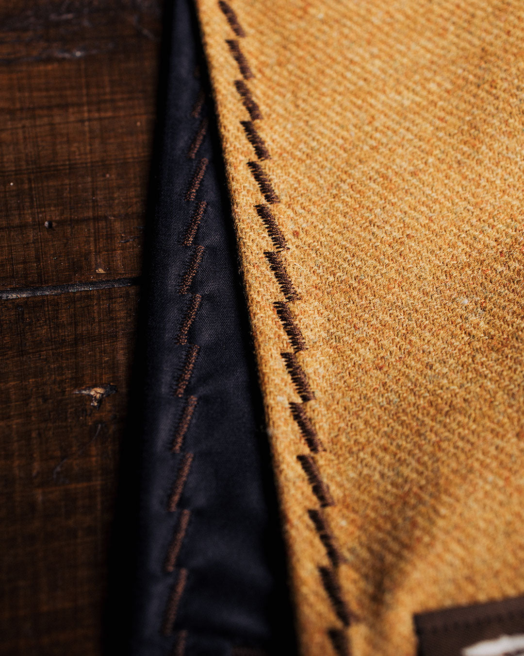 handkerchief | mottled mustard yellow | merino wool