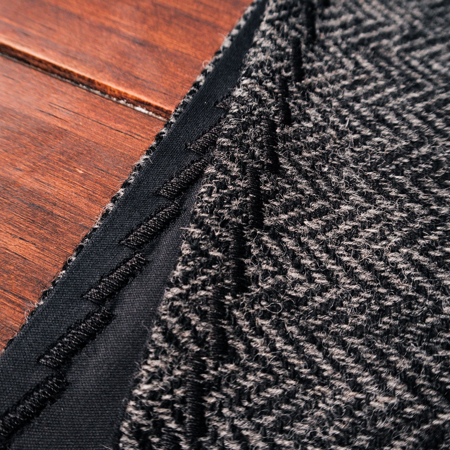 handkerchief | gray herringbone | shetland tweed