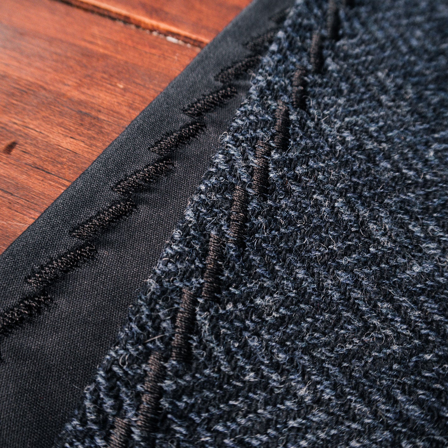 handkerchief | blue herringbone | shetland tweed