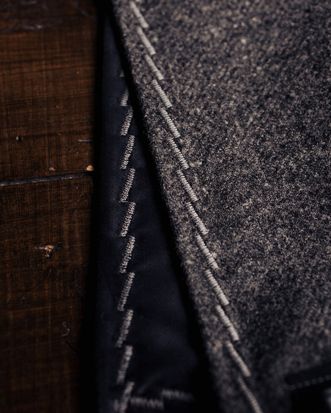 handkerchief | mottled charcoal gray | merino wool