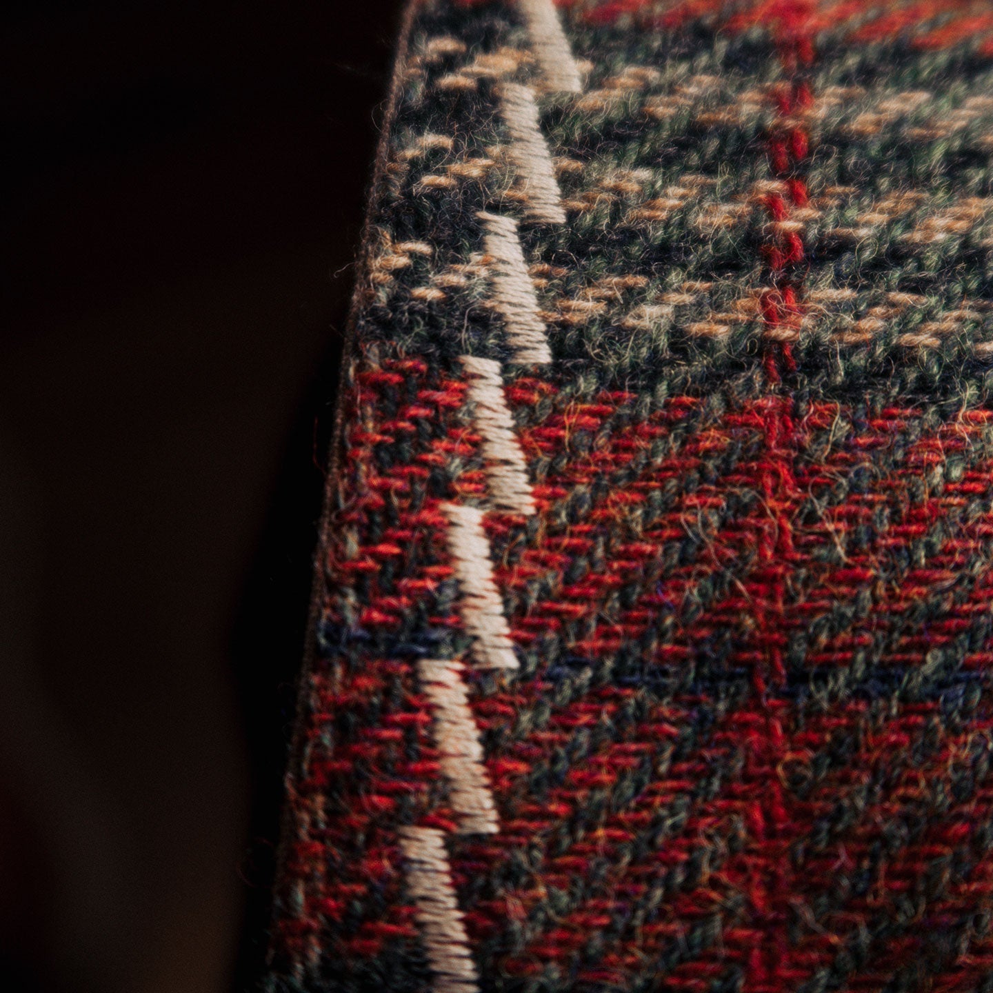 handkerchief | red / green classic check | shetland tweed