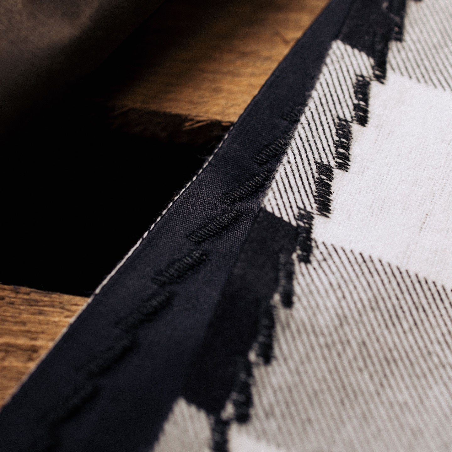 handkerchief | white / black lumberjack check | flannel