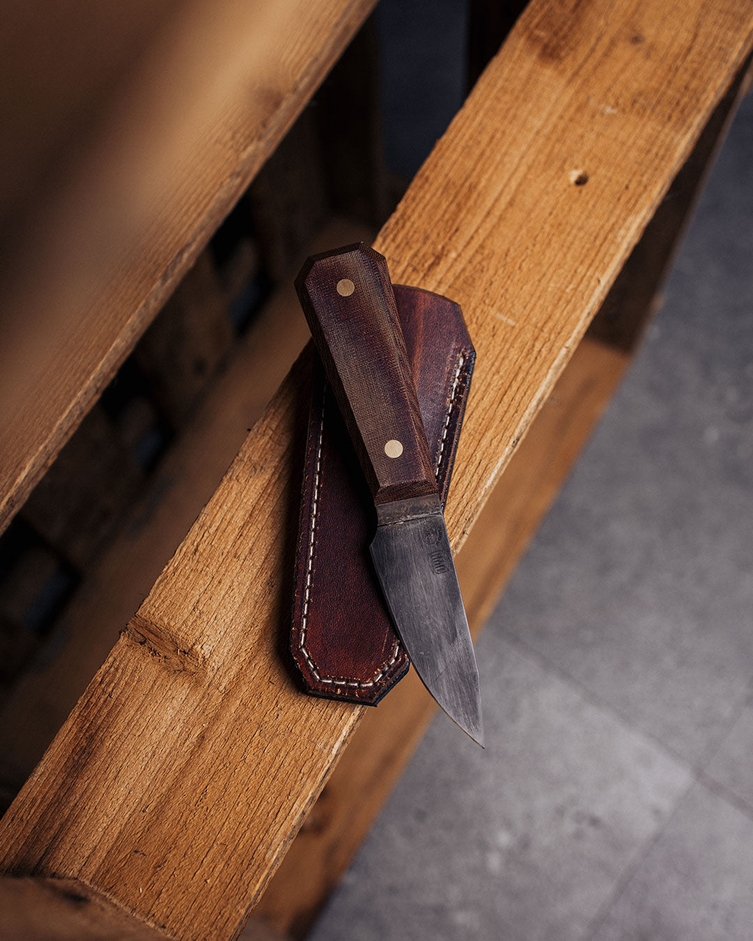 RMC x albknives | coffin nail v2 | vintage micarta