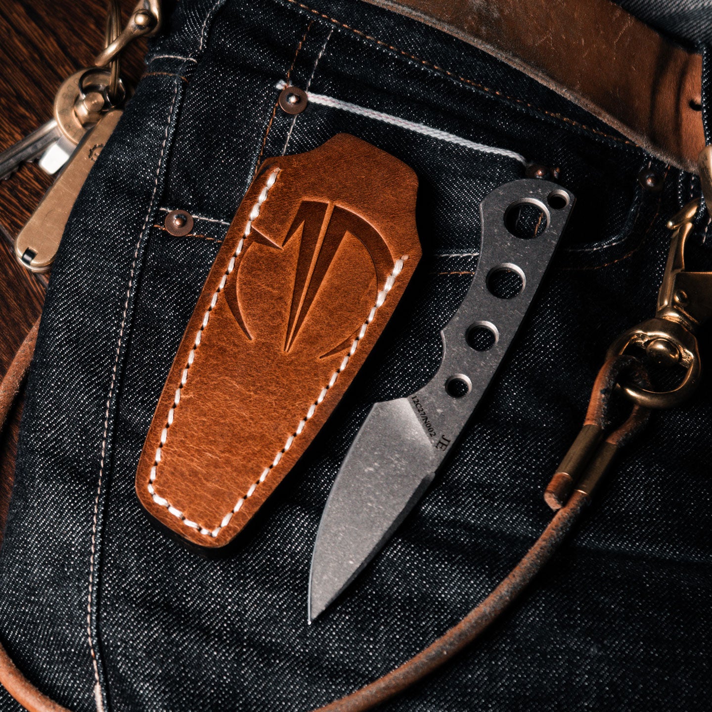 messerdepot | leather sheath for SK09 | naked & scale Version